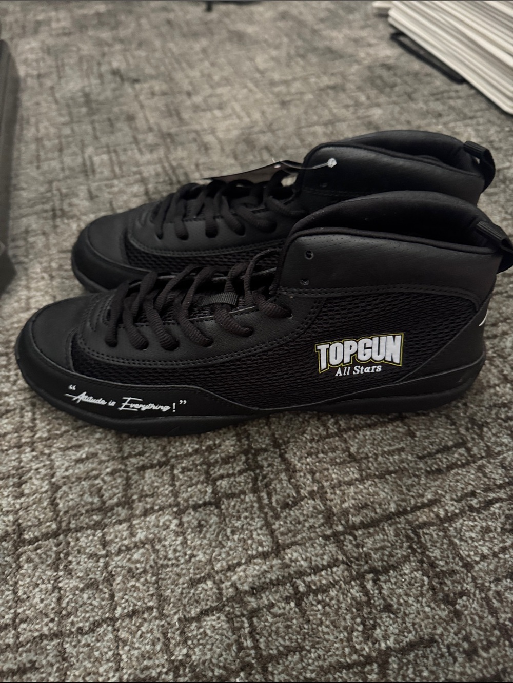Top Gun Allstar No Limit V Ro Cheer Shoes NEW Black High-Top Sneakers W9.5